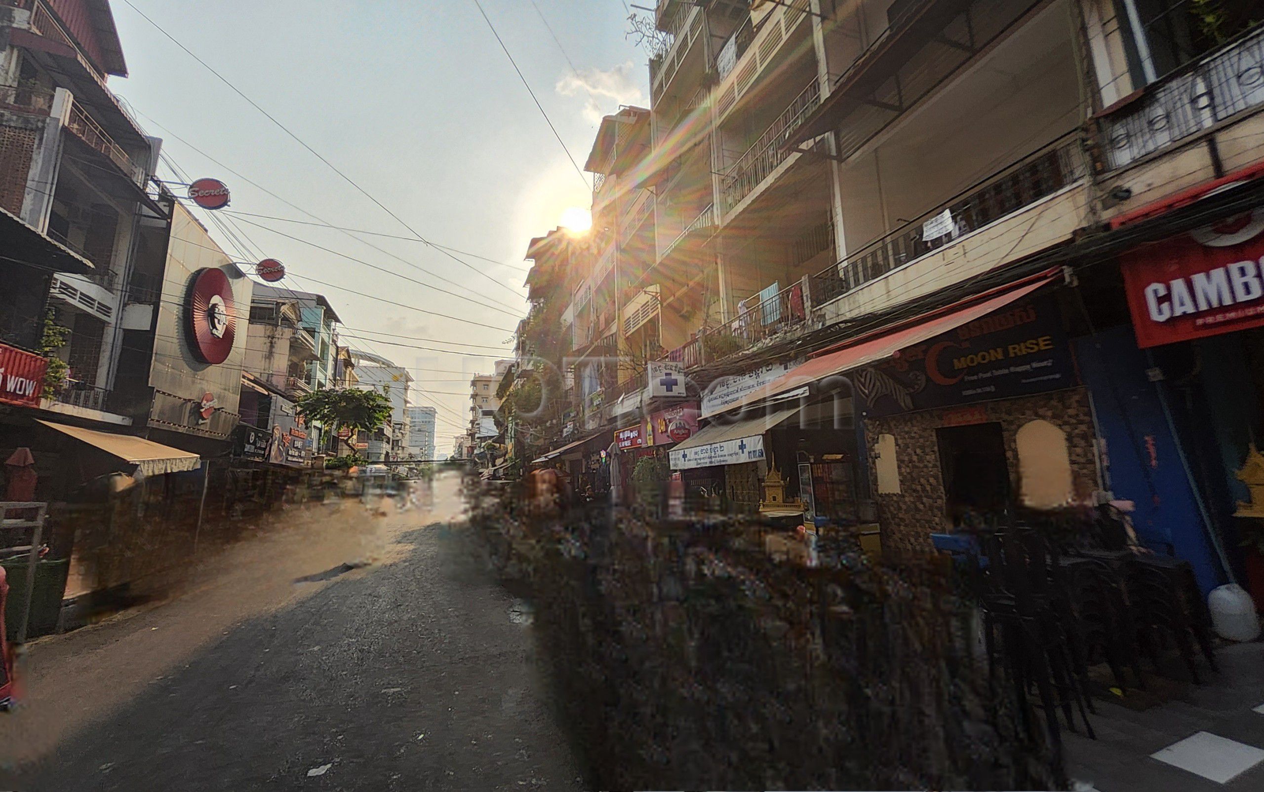 Phnom Penh, Cambodia Moon Rise