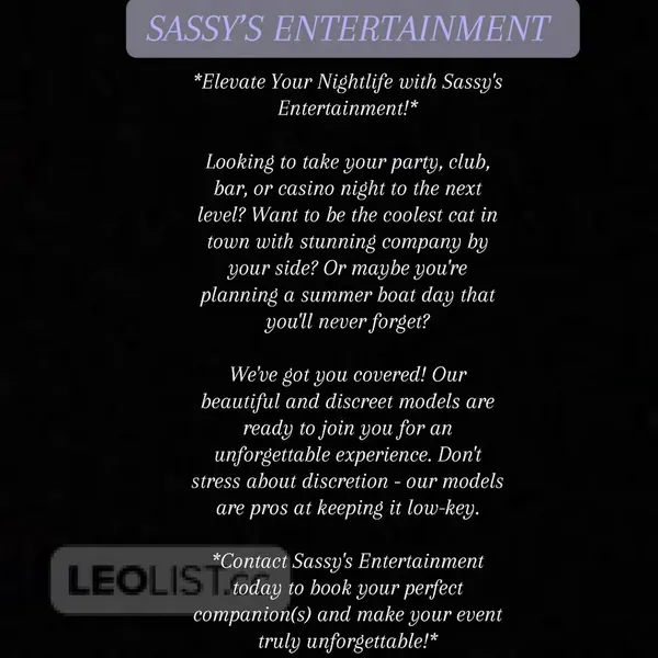 Escorts Red Deer, Alberta SASSYS ENTERTAINMENT